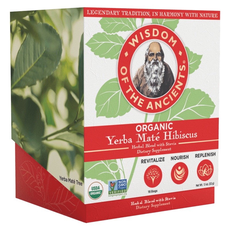 Organic Yerba Maté Hibiscus | Wisdom of the Ancients®